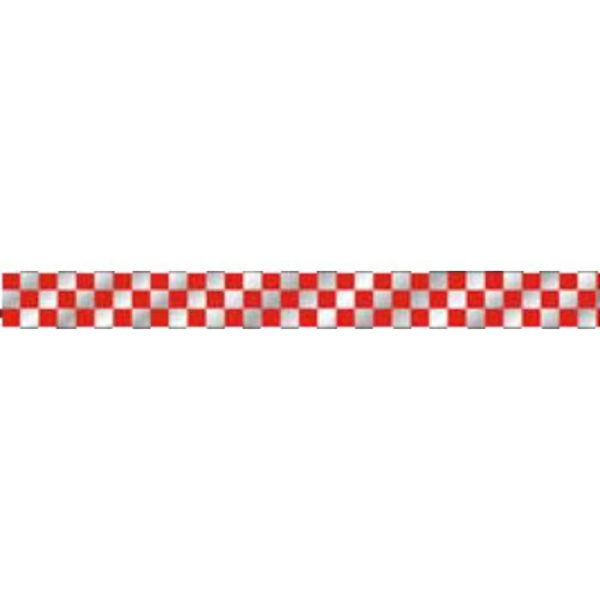 Ternet flag-klæbestrimmel, kromrød, 3 x 33 cm Röd-krom