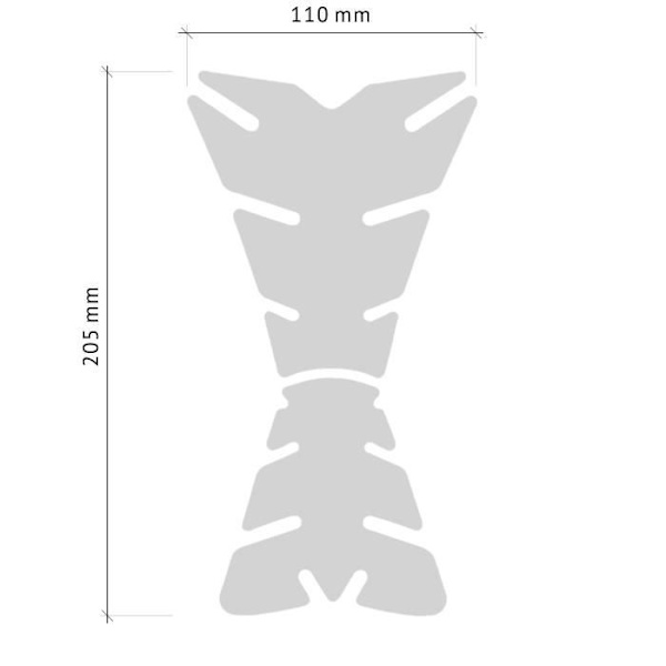 3D Sprint Adhesive Protection för Motorcykel Tank, Transparent, 11 x 20,5 cm
