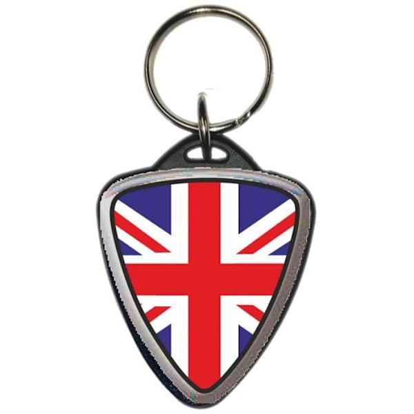 Motorcykel nøglering Soft Kry Shield England Flag Base Sort