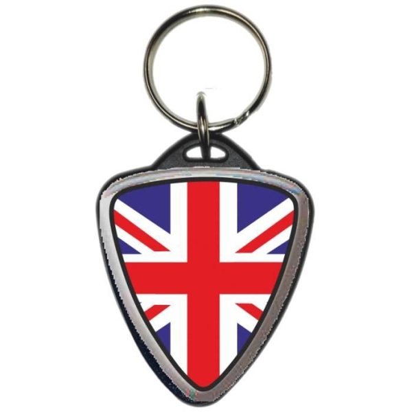 Motorcykel Nyckelring Soft Kry Shield England Flag Base Svart
