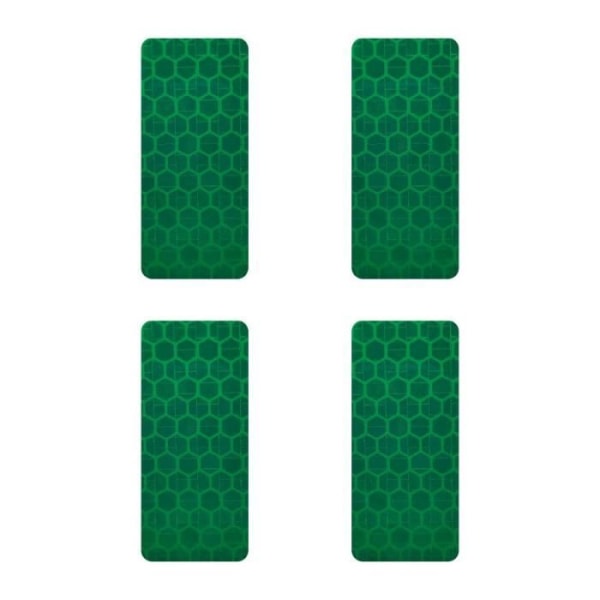 Gröna rektangelbrytande klistermärken, 50 x 25 mm, 4 stycken