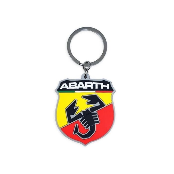 Nøglering - Abarth - Logomærke - Gummi - 4,5 x 9,0 cm - Officielt produkt Långa liv