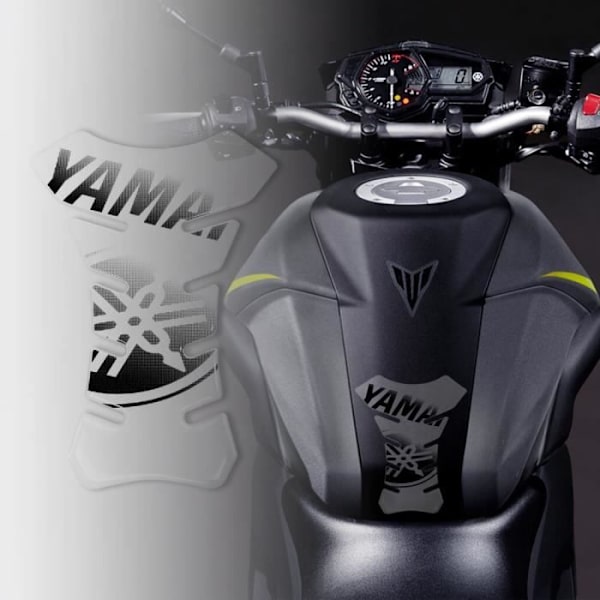 3D självhäftande skydd - Yamaha - Motorcykeltank - Transparent - 19 x 13 cm - UV-beständig Supertransparent