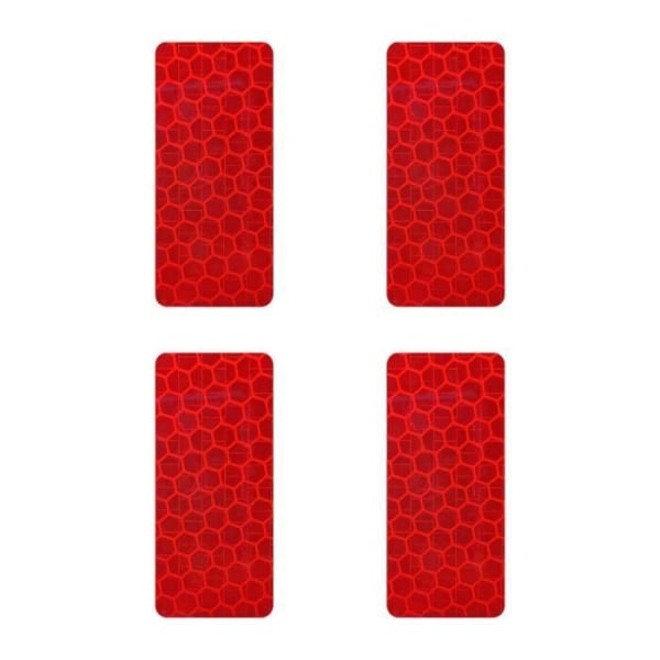Brytande klistermärken - Ej specificerat - Röda rektanglar - 50 x 25 mm - 4 delar - Multifunktionell Röd