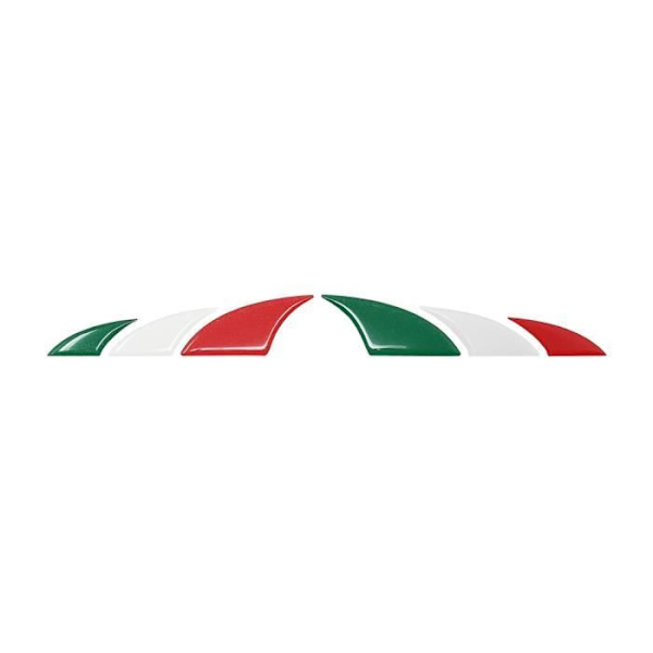 3D-klistermärken - Bike Protec - Italiens flagga - Motorcykelskydd - 2 delar - 172 x 36 mm