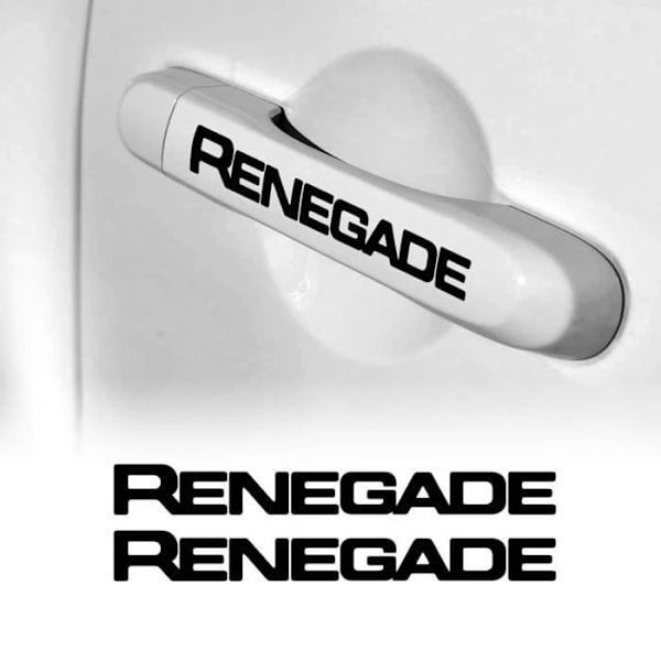 Autocollants - Jeep - Renegade - Sort - 10 cm - 2 Stykker