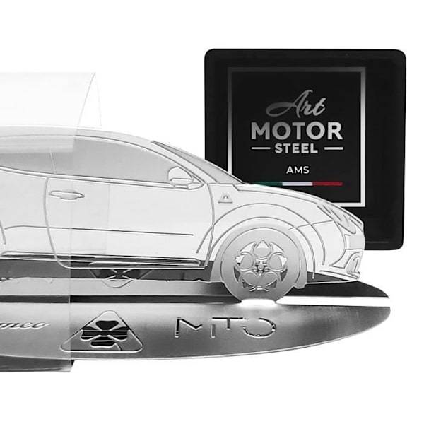 Reduceret model - Alfa Romeo - Mito - Rustfrit stål - Gravert silhuet - Gennemsigtig vitrine