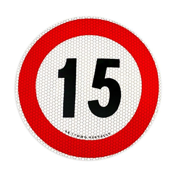 EU-godkendt fartgrænsemærkat, 15 km/t