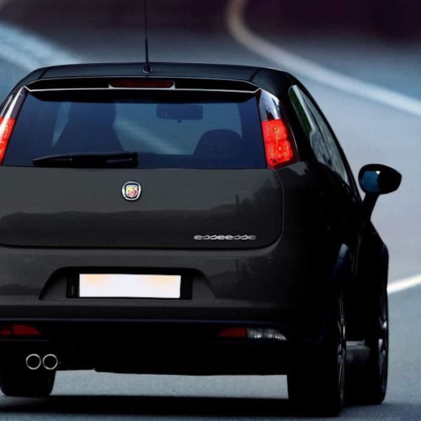 Dekorationssats - Abarth - Punto - 2 självhäftande silverremsor - Esseesse bokstäver - 3D-dekal