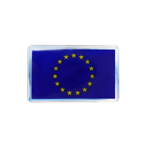 3D-klistermärke - OEM - Europa flagga - 47 x 29 mm - Harpiks - Klara färger Ljusa färger