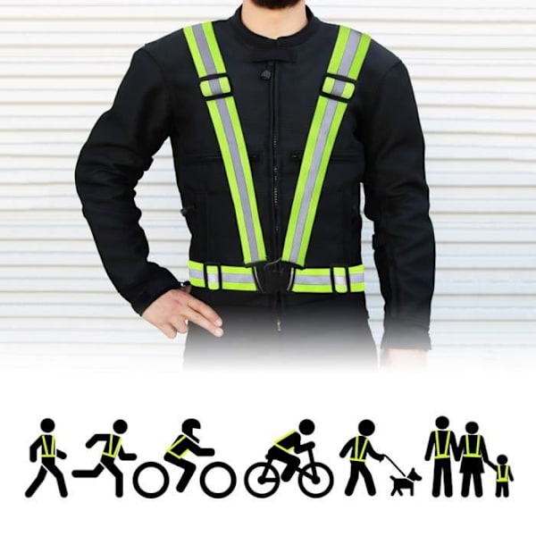 Refleksstropper godkendt til motorcykler og cykler, fluorescerende gul