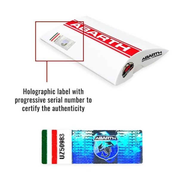Officiel dobbeltsidet metallogo nøglering, 40 mm