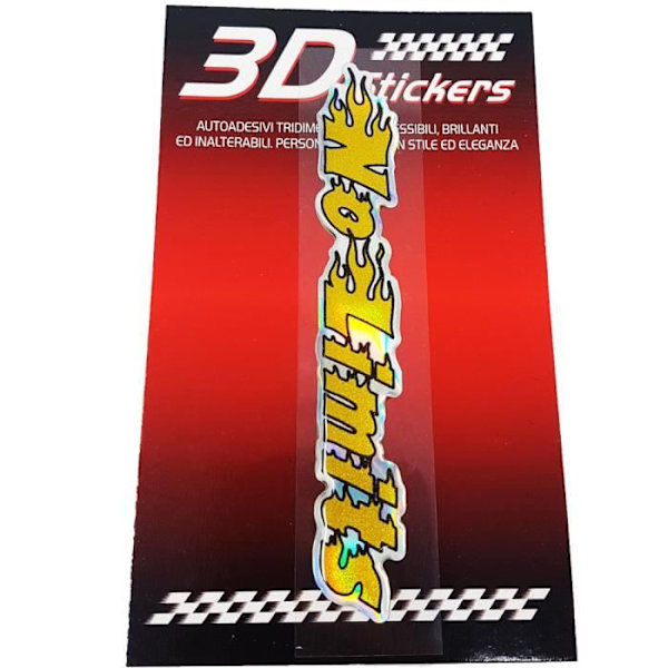 3D Sticker Sticker No Limits Guld, 97 x 18 mm