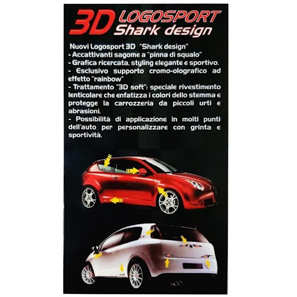 3D Stickers Logosport Ternet Flag Motorsport, 10 x 2,5 cm