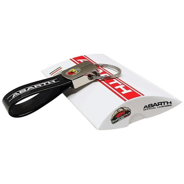 Officiel Abarth nøglering, sort med skrift