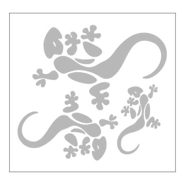 Gecko Pre-Cut självhäftande klistermärke, silver, 13,5 x 16 cm Silver