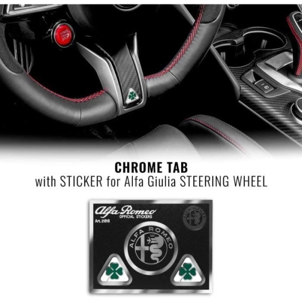 Quadrifoglio Verde-klistermärke för Alfa Romeo Giulia M.Y. Bilratt 2020