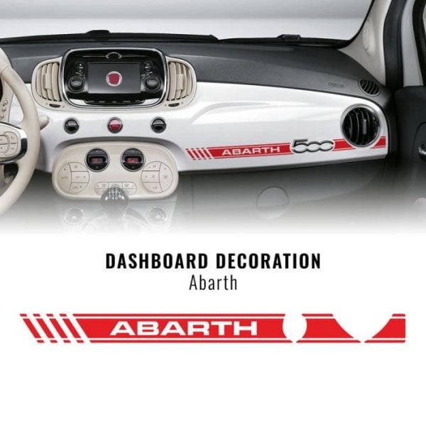 Stripes självhäftande remsor för instrumentbräda Fiat 500 Abarth