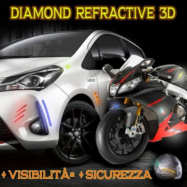 3D Refraktive Klistermærker - Ikke specificeret - Hvide Ovale - 25 x 95 mm - 2 Stykker - Sikkert