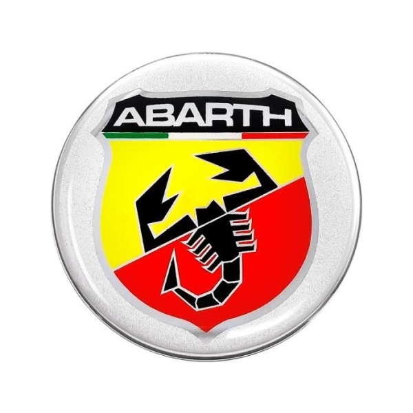 3D Abarth Official Badge Sticker, Diameter 50 mm