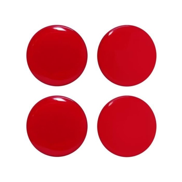 3D Circles Refractive Adhesives, Röd, 4 stycken, Diameter 4 cm
