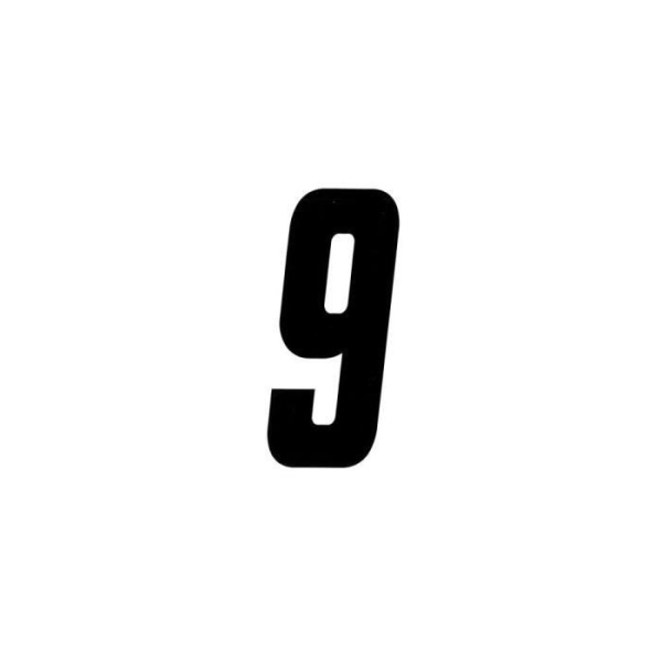 Følge - Ikke specificeret - Nummer 9 - Sort - 10 cm - 3 stykker