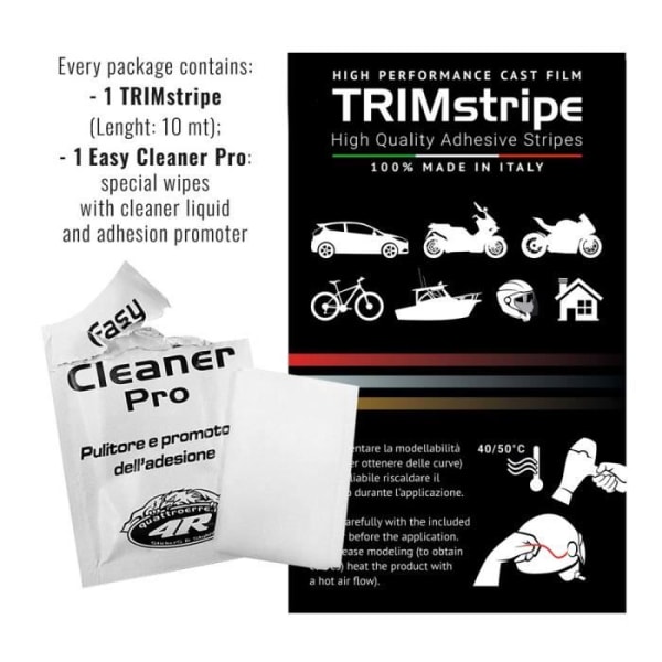 Klæbestrimler - Trimstriber - Rød - 10 cm x 10 mt - CAST Vinyl - Multifunktionel Röd