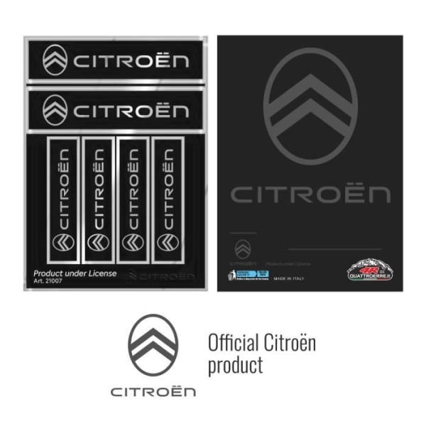 Citroën New Official 6 Logos dekaler, svarta