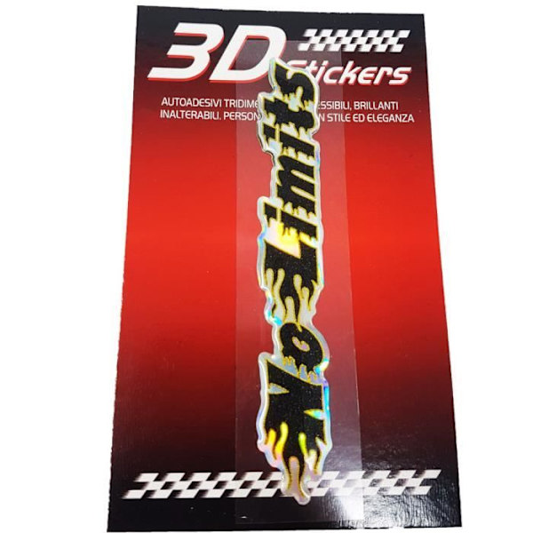 3D Sticker Decal No Limits Sort, 97 x 18 mm