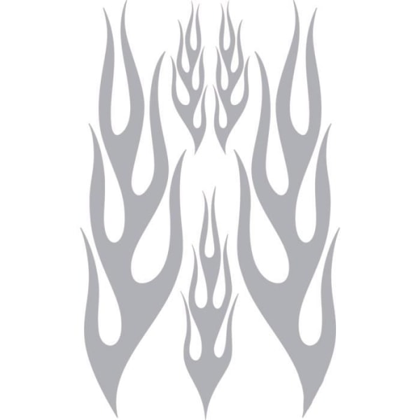 Dekorativ klistermärke - Maxi Decor - Silver Flames - 35 x 50 cm - Hög motståndskraft - Garanterad vidhäftning Silver