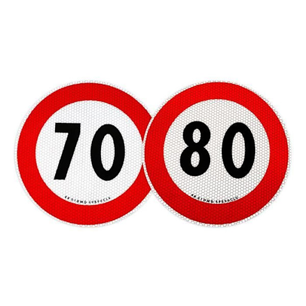 EU-godkänd Speed Limit Sticker, 70 och 80 km/h