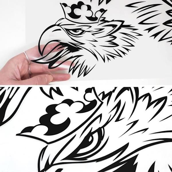 Autocollant - Griffon - Lastbil - Sort - 50 x 35 cm - Forudskåret i polyester