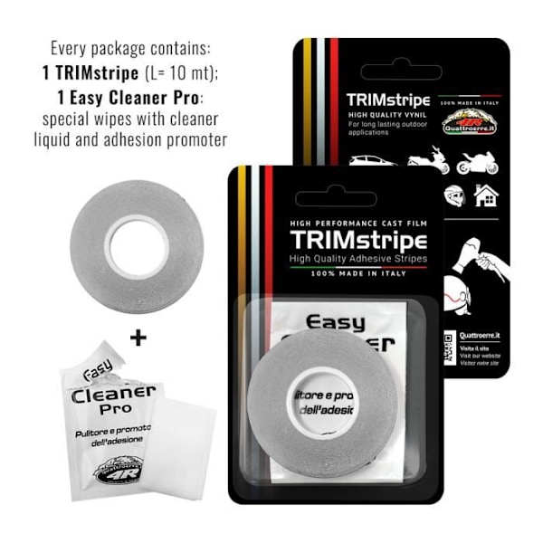 Tape - Trim Stripes - Sort - 3 mm x 10 mt - Termoformbar - Vejrbestandig