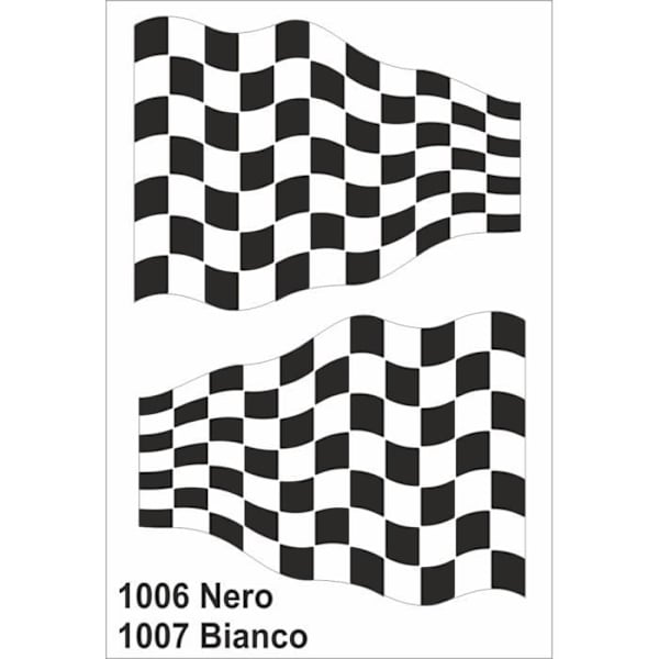Maxi White Flag Sticker 2 stk 50 x 35 cm