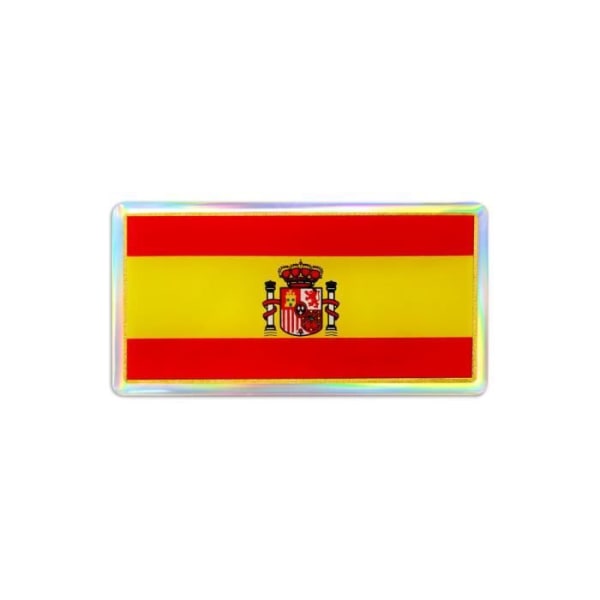 3D Spanien Flag Sticker, 88 x 40 mm