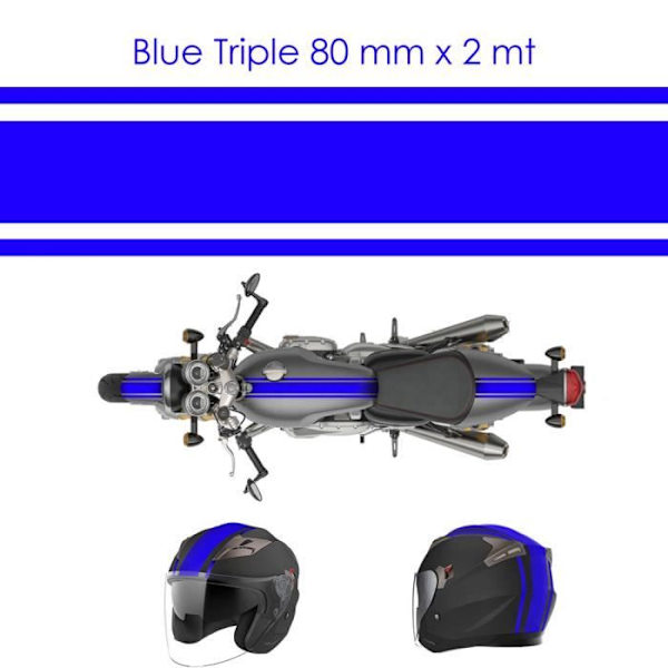 Selvklæbende tape - Ikke specificeret - Tredobbelt - 80 mm x 2 mt - Blå - Multifunktionel Blå