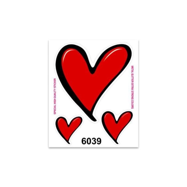 Sticker Hearts Sticker, 10 x 12 cm