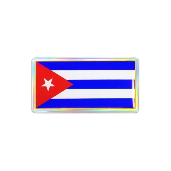 Cuba Flag 3D-dekal, 88 x 40 mm