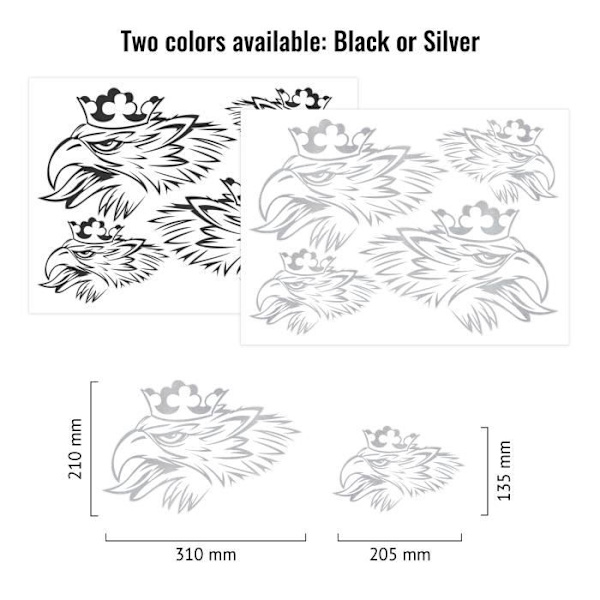 Autocollant - Griffon - Lastbil - Sort - 50 x 35 cm - Forudskåret i polyester