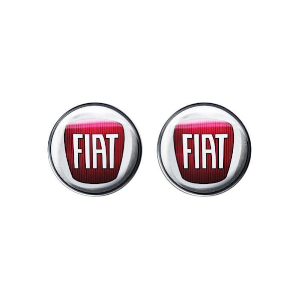 3D Fiat officiella logotypdekal, diameter 21 mm, 2 stycken