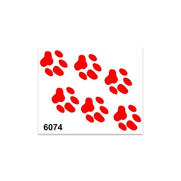 Autocollant - Sticker - Små Poter - Rød - 10 x 12 cm - Modstandsdygtig og Holdbar