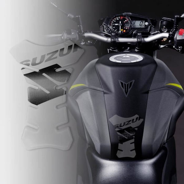 3D självhäftande skydd för Suzuki Motorcykel Tank, Transparent, 19 x 13 cm Supertransparent