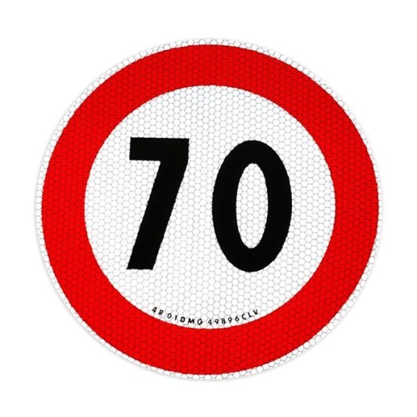 EU-godkänd Speed Limit Sticker, 70 km/h