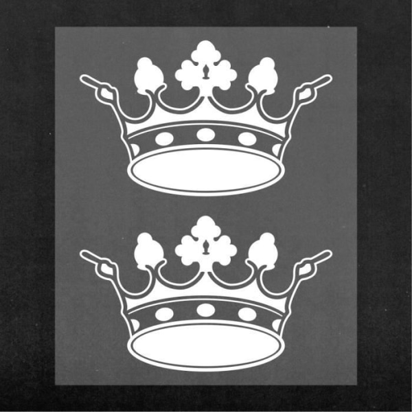 Crown Pre-Cut selvklæbende klistermærke, hvid, 10 x 12 cm