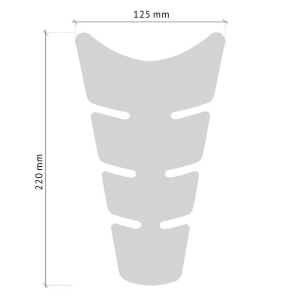 3D klæbende beskyttelse til motorcykel Superbike Tank, Carbon, 12,5 x 22 cm