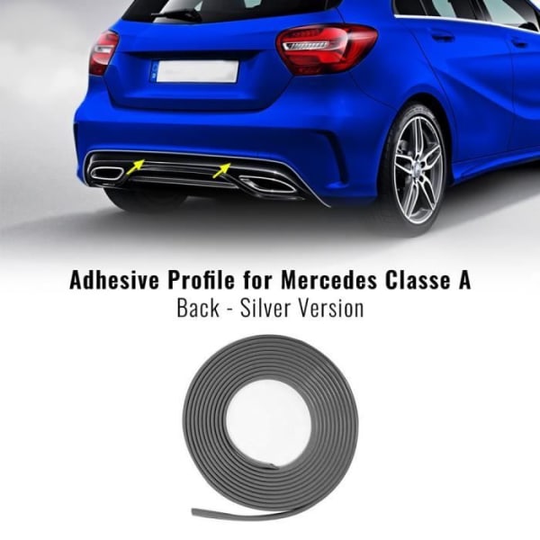 Bakre självhäftande profil för klass A bil, silver