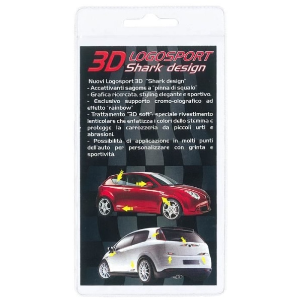 3D LogoSport Fiat 100 x 27 mm Par