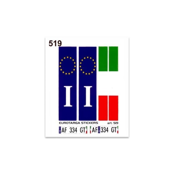 Dekal Euro-Plate Dekal Europa I Italien, 10 x 12 cm