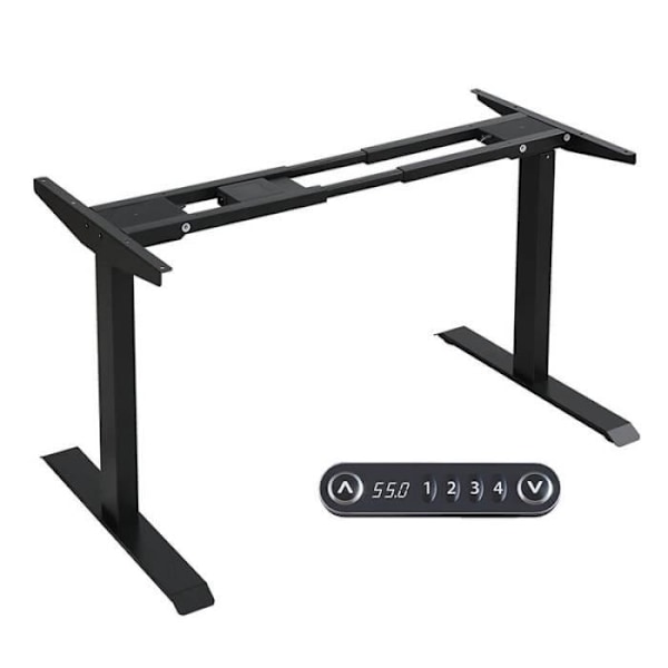 Radlove Höjdjusterbart skrivbord - Svart - Elektriskt lyftsystem - 4 automatiska minnetangentbord Svart