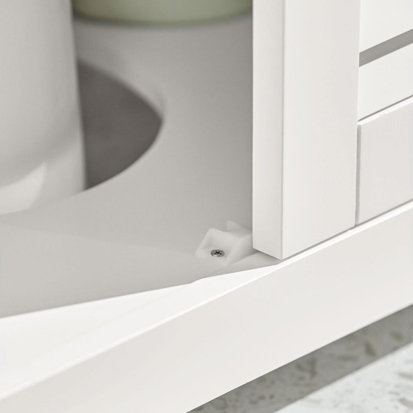 SoBuy Underskab til vask Skab til badeværelse FRG237-II-W White Sink cabinet(on floor)